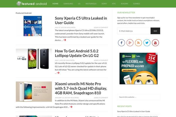 featuredandroid.com site used Livepress