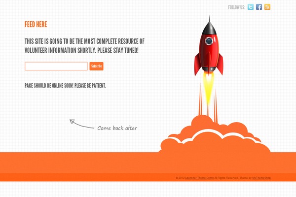 Launcher theme site design template sample