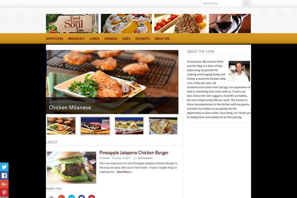 Foodie Pro theme site design template sample