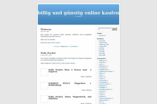 Default theme site design template sample