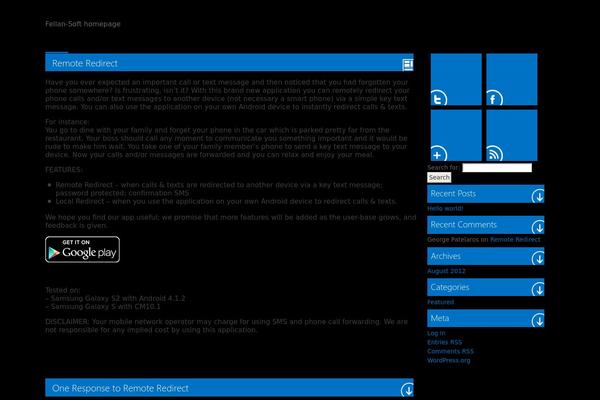 Metro theme site design template sample