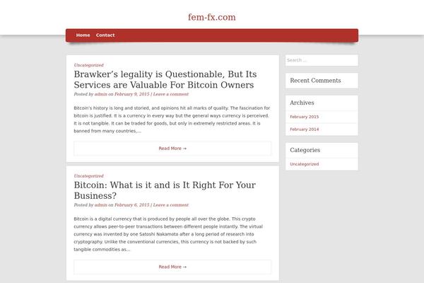 Frente theme site design template sample