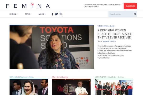 Femina theme websites examples