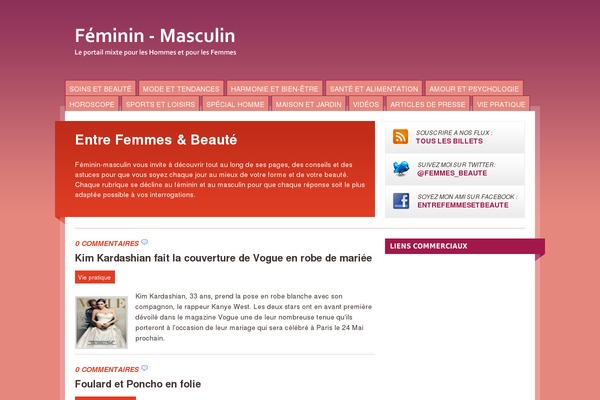 Mainstream theme site design template sample