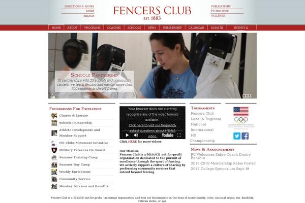 FC theme site design template sample