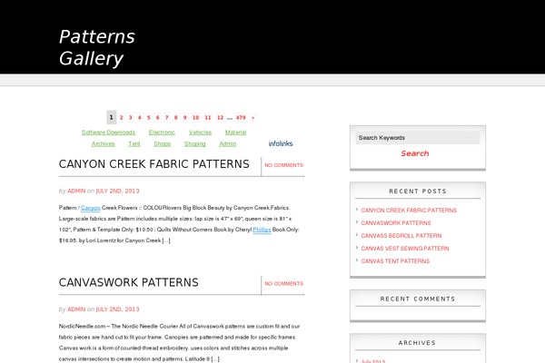 Noble theme site design template sample