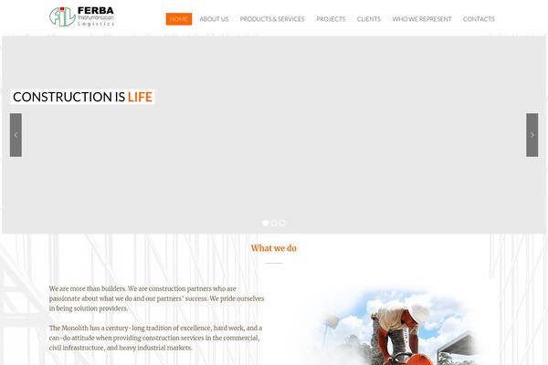 Megalith theme site design template sample