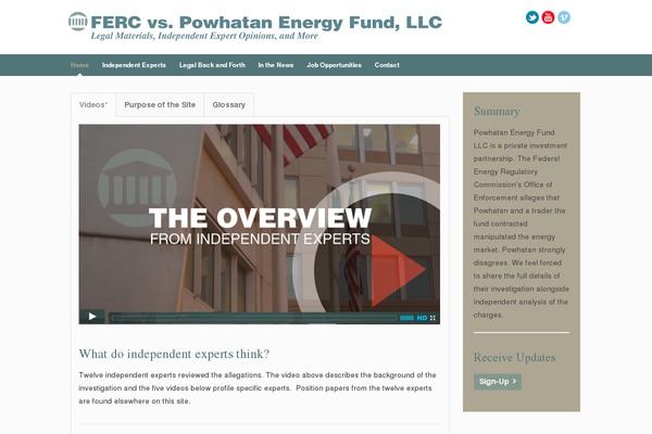 ferclitigation.com site used Pinpoint Child