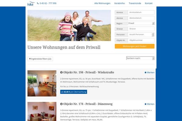 ferienwohnungen-priwall.de site used Iske