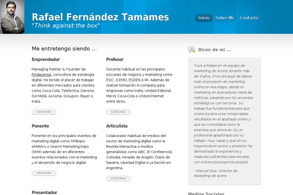 Inspire theme site design template sample