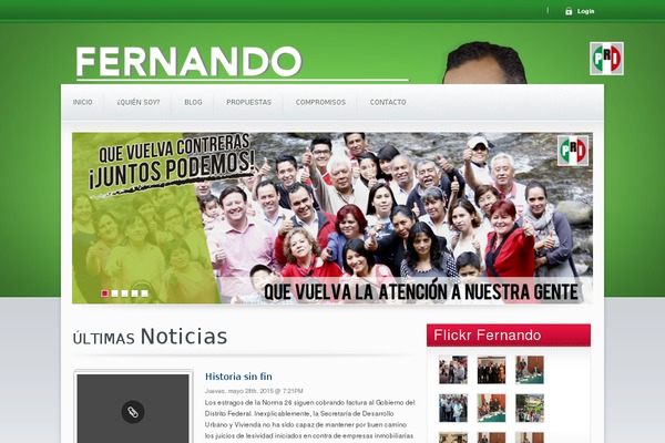 Candidate theme site design template sample