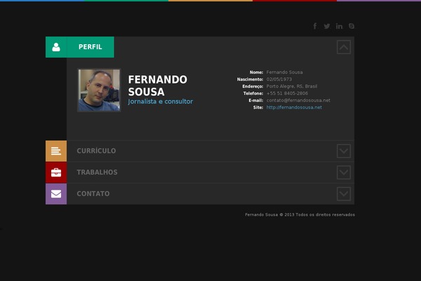 Cv theme site design template sample
