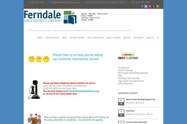 ferndalepubliclibrary.org site used Interface Pro