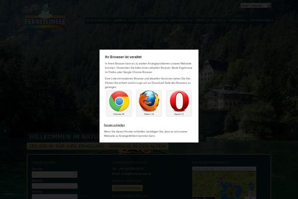 Site using Browser Rejector plugin