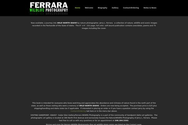 ferrarawildlifephotography.com site used Photocrati