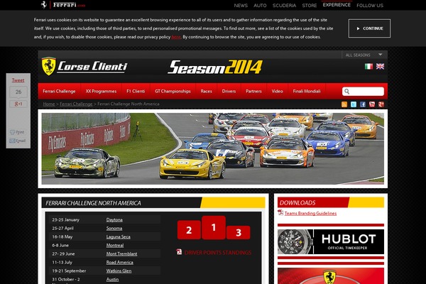 ferrarichallenge.com site used Cc