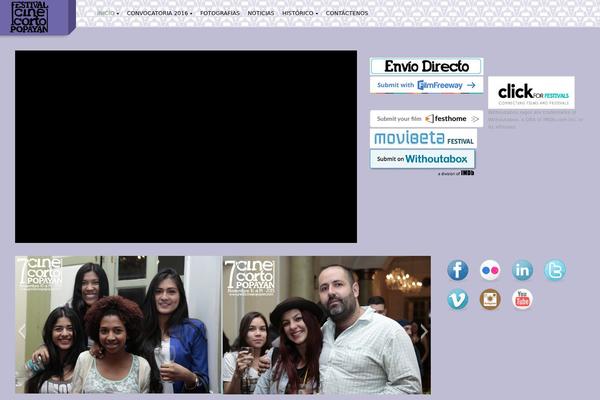 festicinepopayan.com site used Cinema