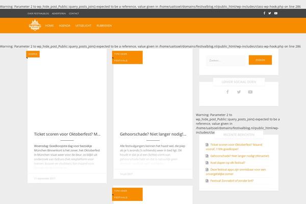 festivalblog.nl site used Cozmo
