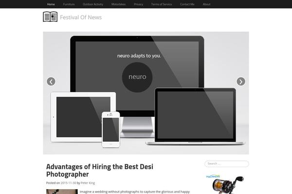 Neuro theme site design template sample