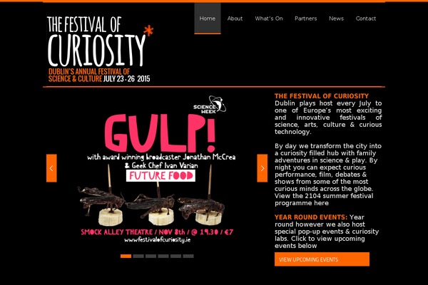 festivalofcuriosity.ie site used Blade