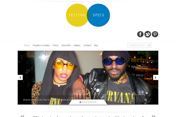 festivalspecs.com site used Evolution