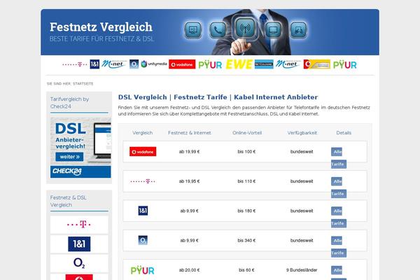 festnetz-vergleich.de site used Festnetzvergleich