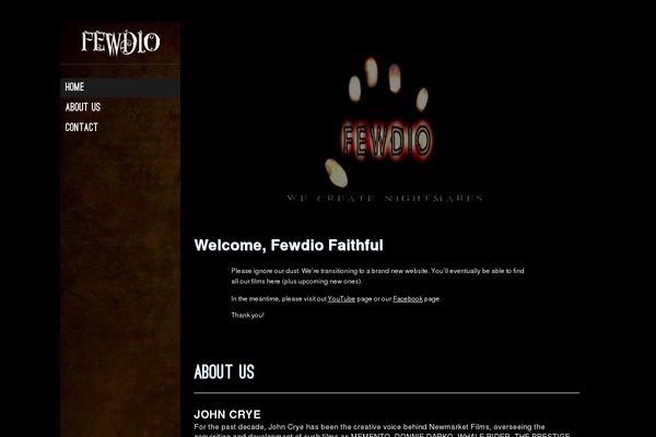 fewdio.com site used One Pager