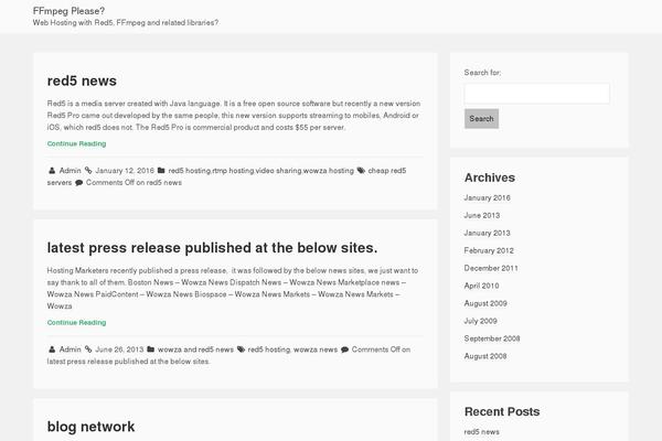 The Box theme site design template sample