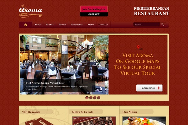 Aroma theme site design template sample