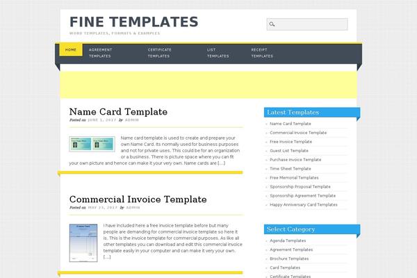 Living Journal theme site design template sample