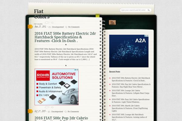 Diary theme site design template sample