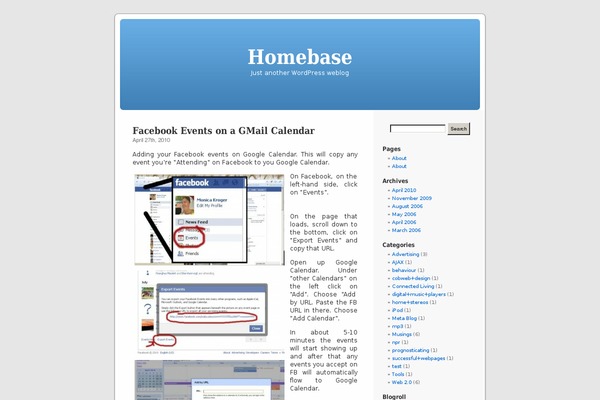 fibergeek.com site used Blog Way