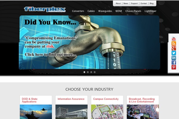 fiberplex.com site used Thesis 1.8.5