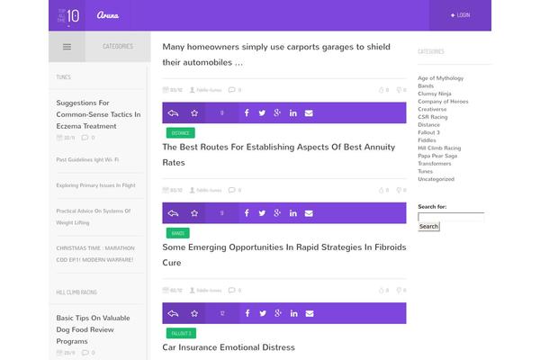 Aruna theme site design template sample
