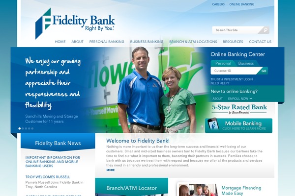 Fidelity theme site design template sample
