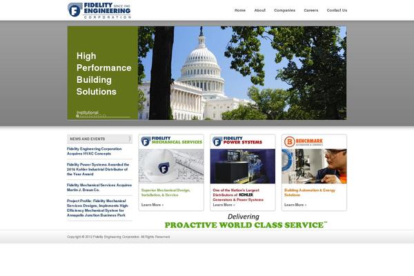 Fidelity theme site design template sample