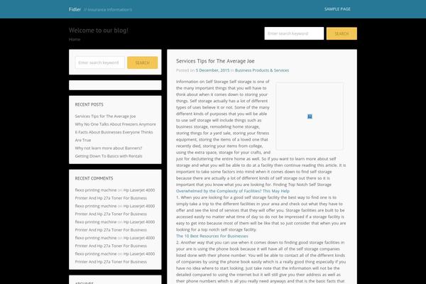 Wordpost theme site design template sample