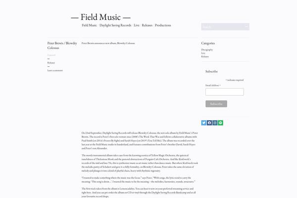 field-music.co.uk site used Blogum