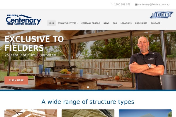 fielderscentenary.com.au site used Centenary
