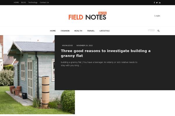 fieldnotesblog.com.au site used Atoms