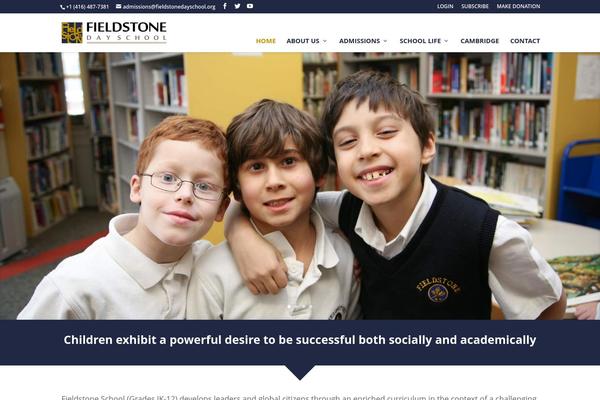 Divi child theme site design template sample