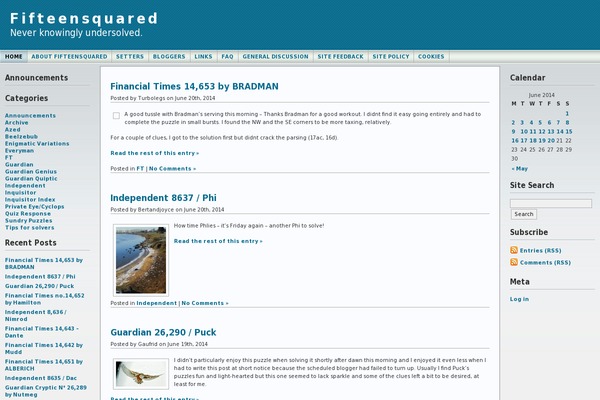 fifteensquared.net site used Fifteensquared-child-theme-1.0.0