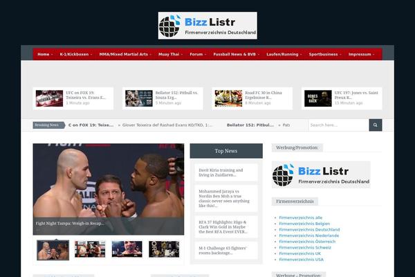 Magazine theme site design template sample