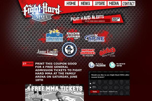 fighthardmma.com site used Theme888