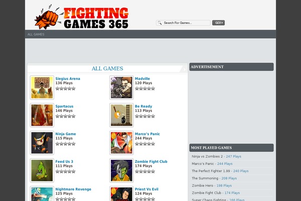 FunGames theme site design template sample