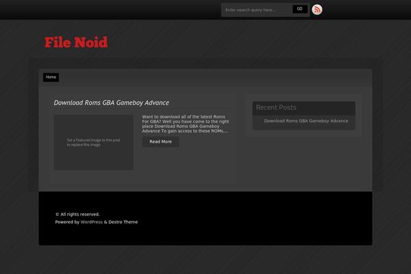 Destro theme site design template sample