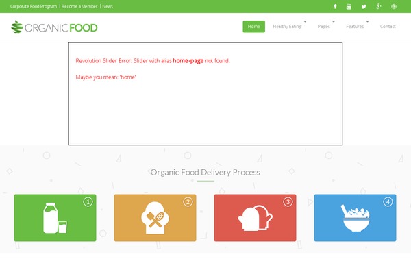 OrganicFood theme site design template sample