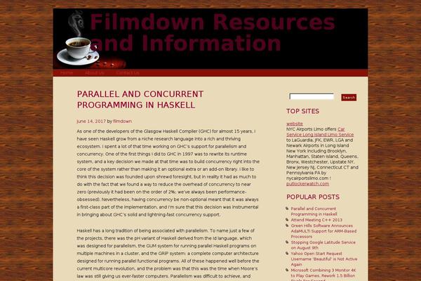 Coffee theme site design template sample