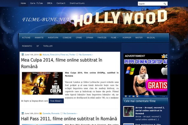 HollywoodBlog theme websites examples