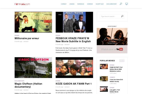 Vlog theme site design template sample